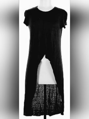 Elite Collection Black Knotted High Low Tee XL